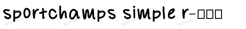 sportchamps simple r字体转换